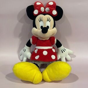 Disney Parks Minnie Mouse in Classic Red Polka Dot Dress and Yellow Heels 13”